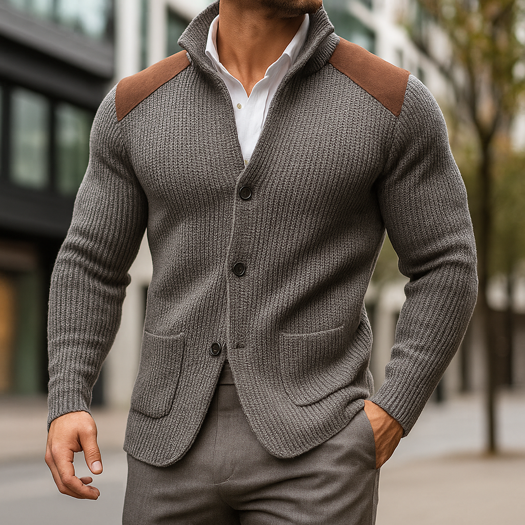 BRUNO™ | GIACCA IN MAGLIA STRUTTURATA CON FINITURA SARTORIALE