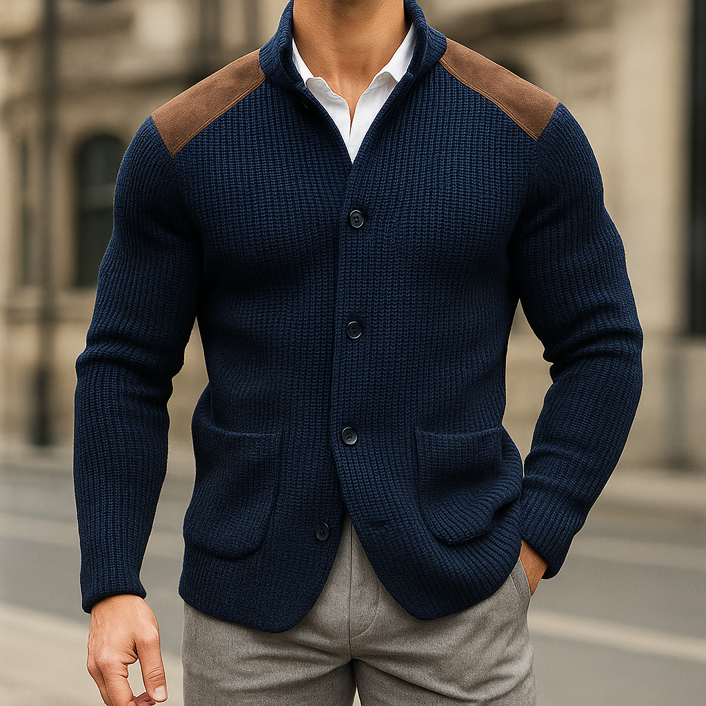 BRUNO™ | GIACCA IN MAGLIA STRUTTURATA CON FINITURA SARTORIALE