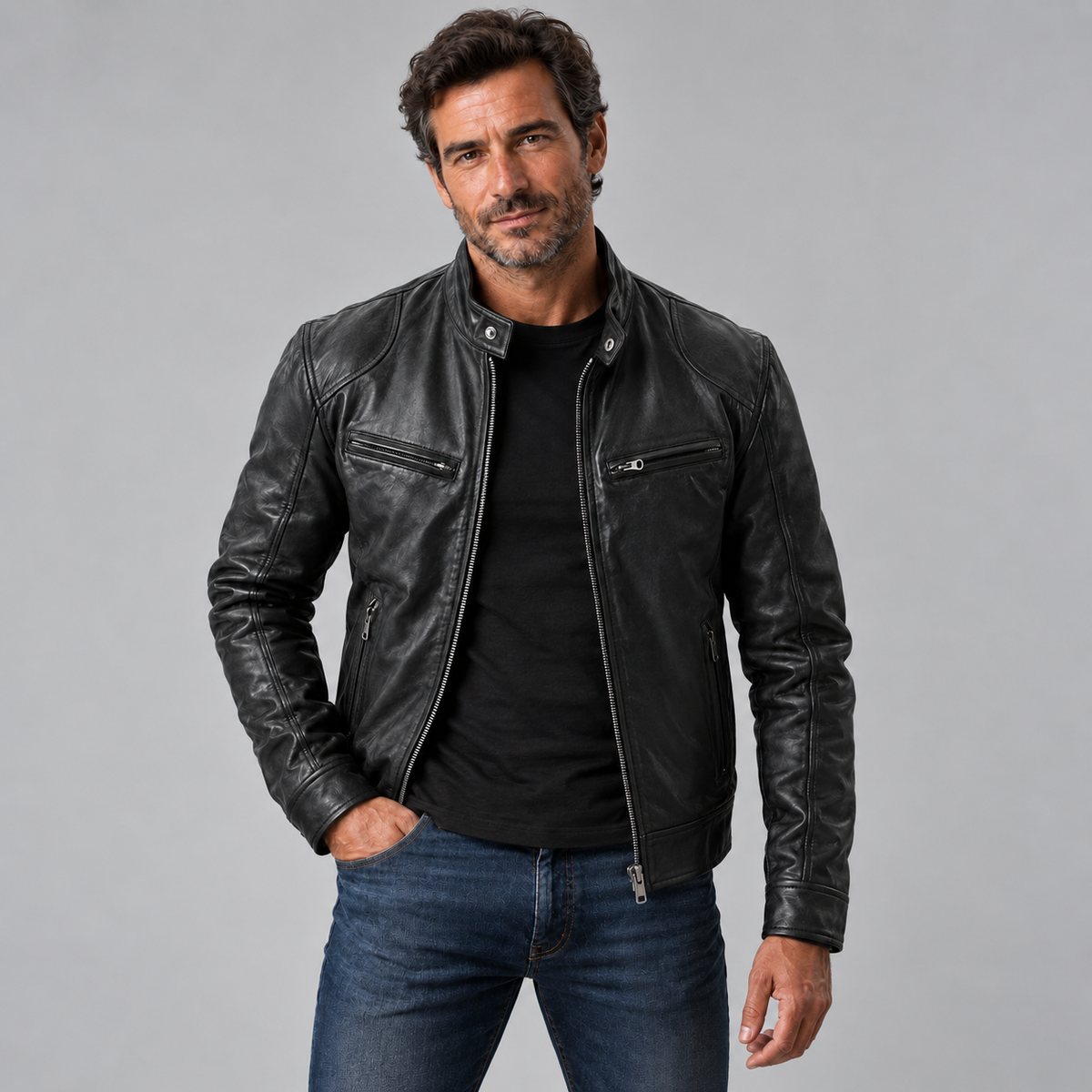 ALBERTO™ | GIACCA DI PELLE ELEGANTE