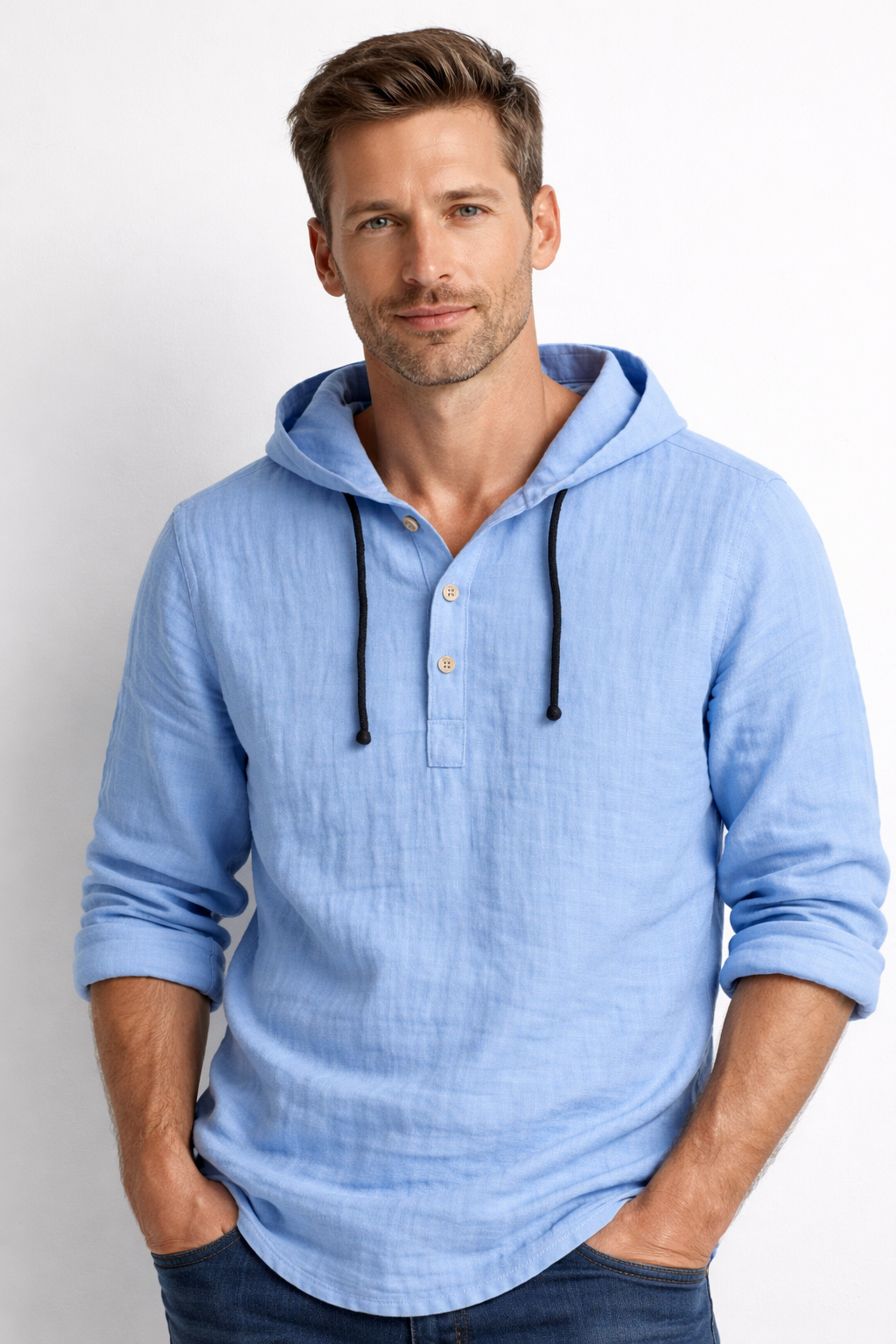 SIMONE™ - CAMICIA DA UOMO IN LINO