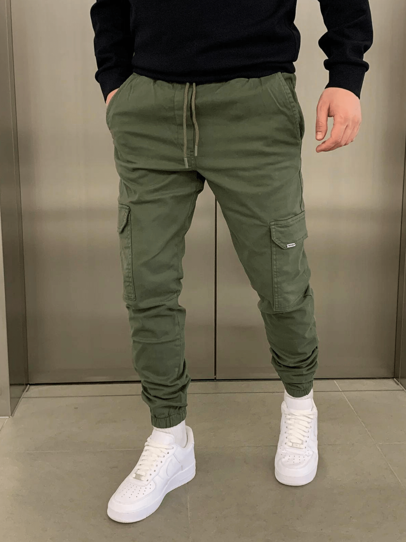 MARIO™ | PANTALONI CARGO CON FONDO ELASTICIZZATO