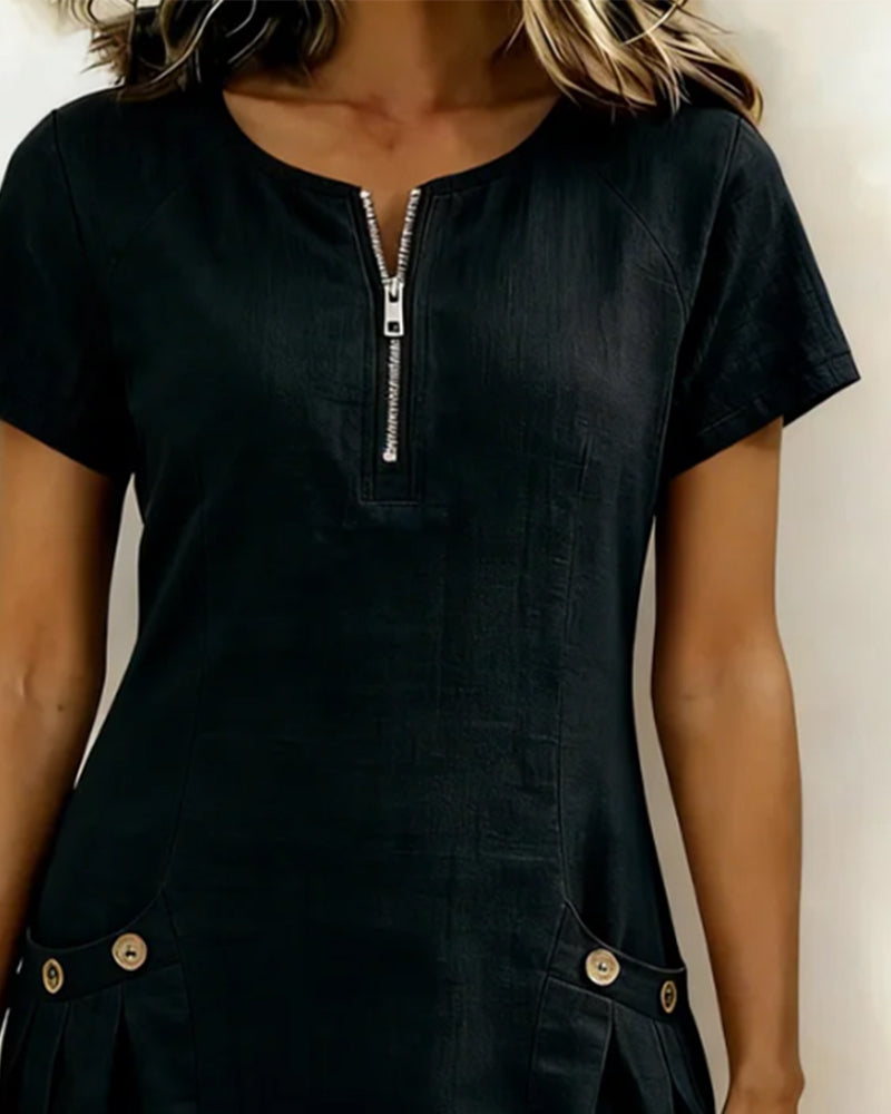 DAFNE™ | ABITO IN COTONE-LINO ELEGANZA QUOTIDIANA