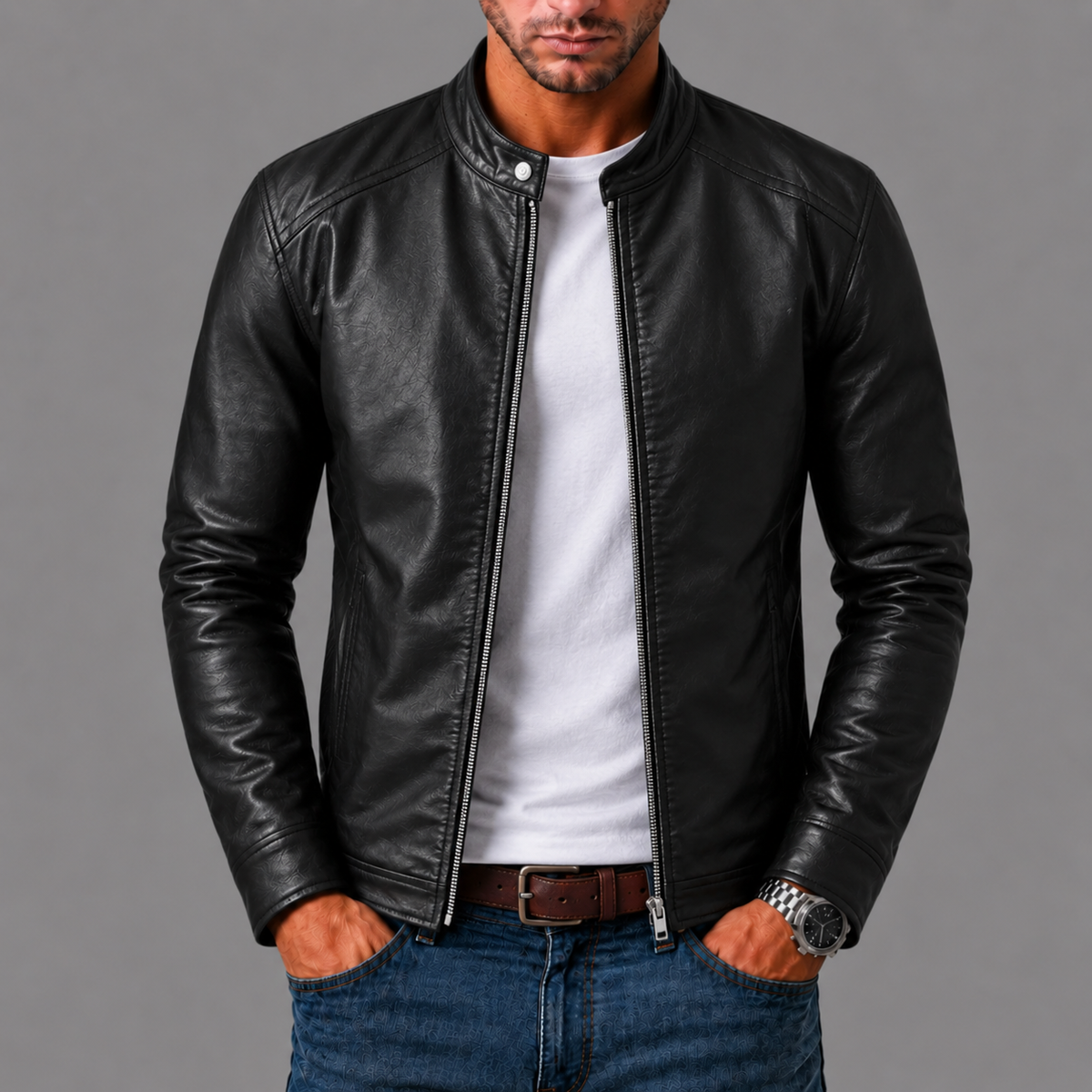 ANSELMO™ - GIACCA DI PELLE CLASSICA