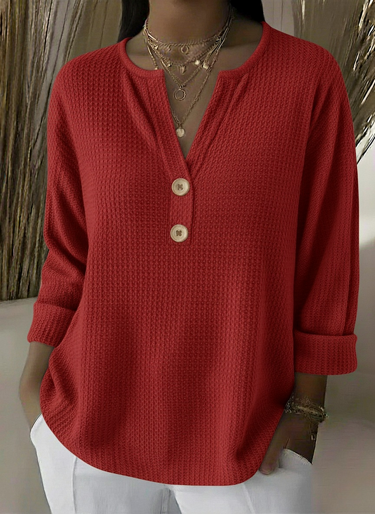 FIORENZA™ | TOP HENLEY CON BOTTONI