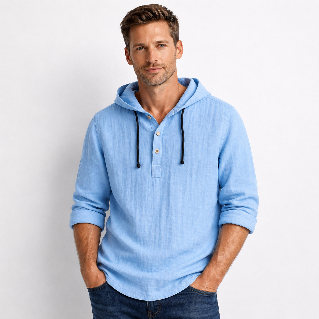 SIMONE™ - CAMICIA DA UOMO IN LINO