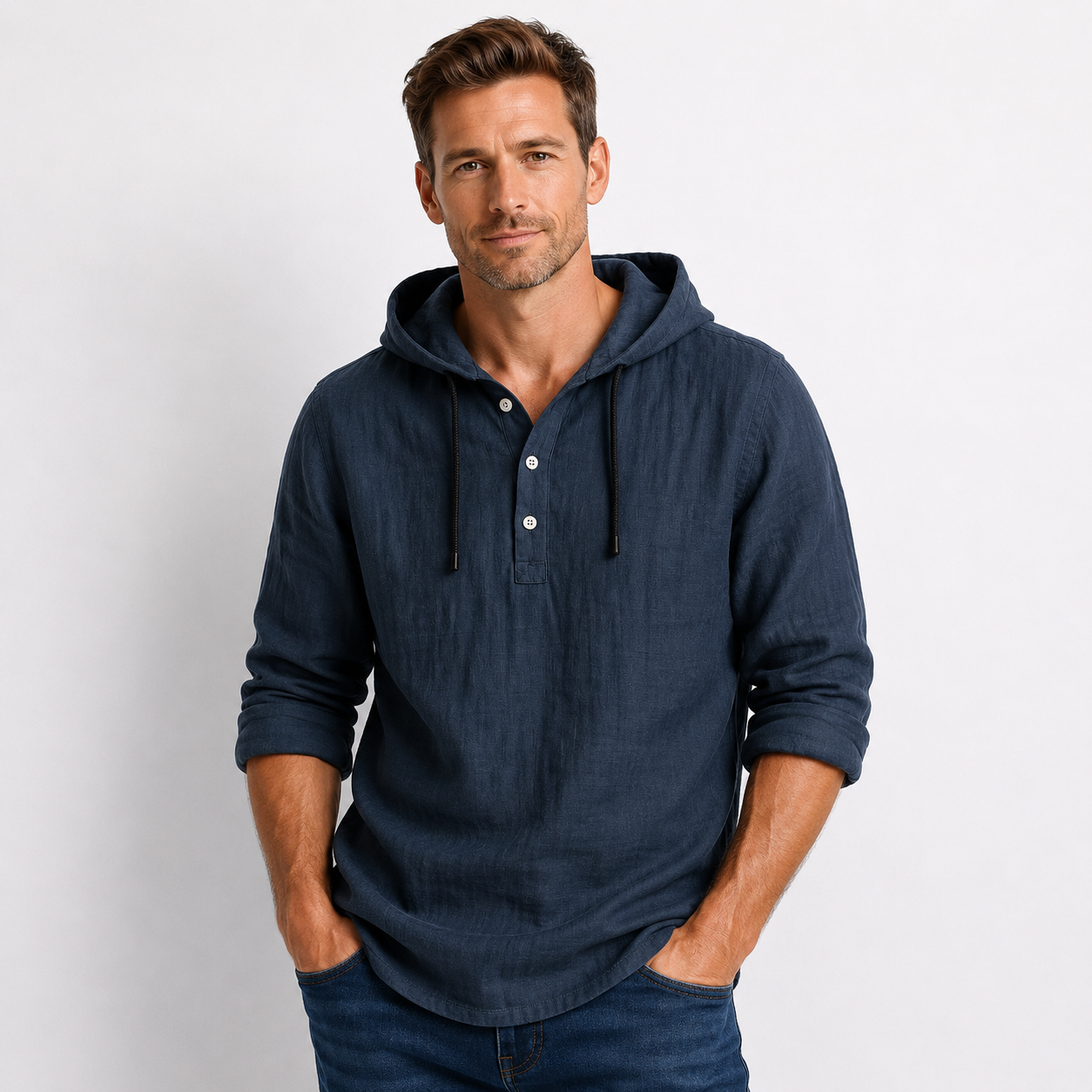 SIMONE™ - CAMICIA DA UOMO IN LINO