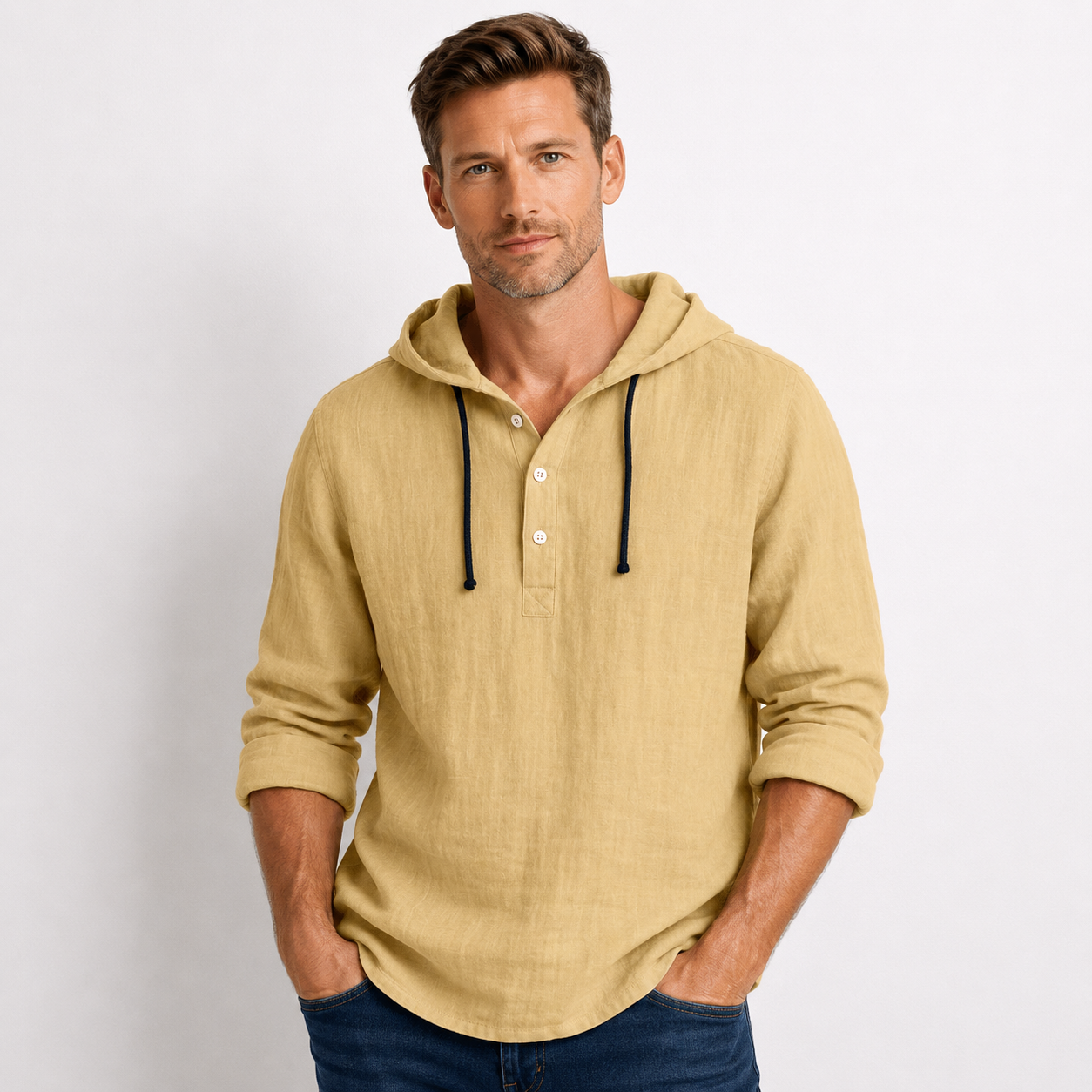 SIMONE™ - CAMICIA DA UOMO IN LINO