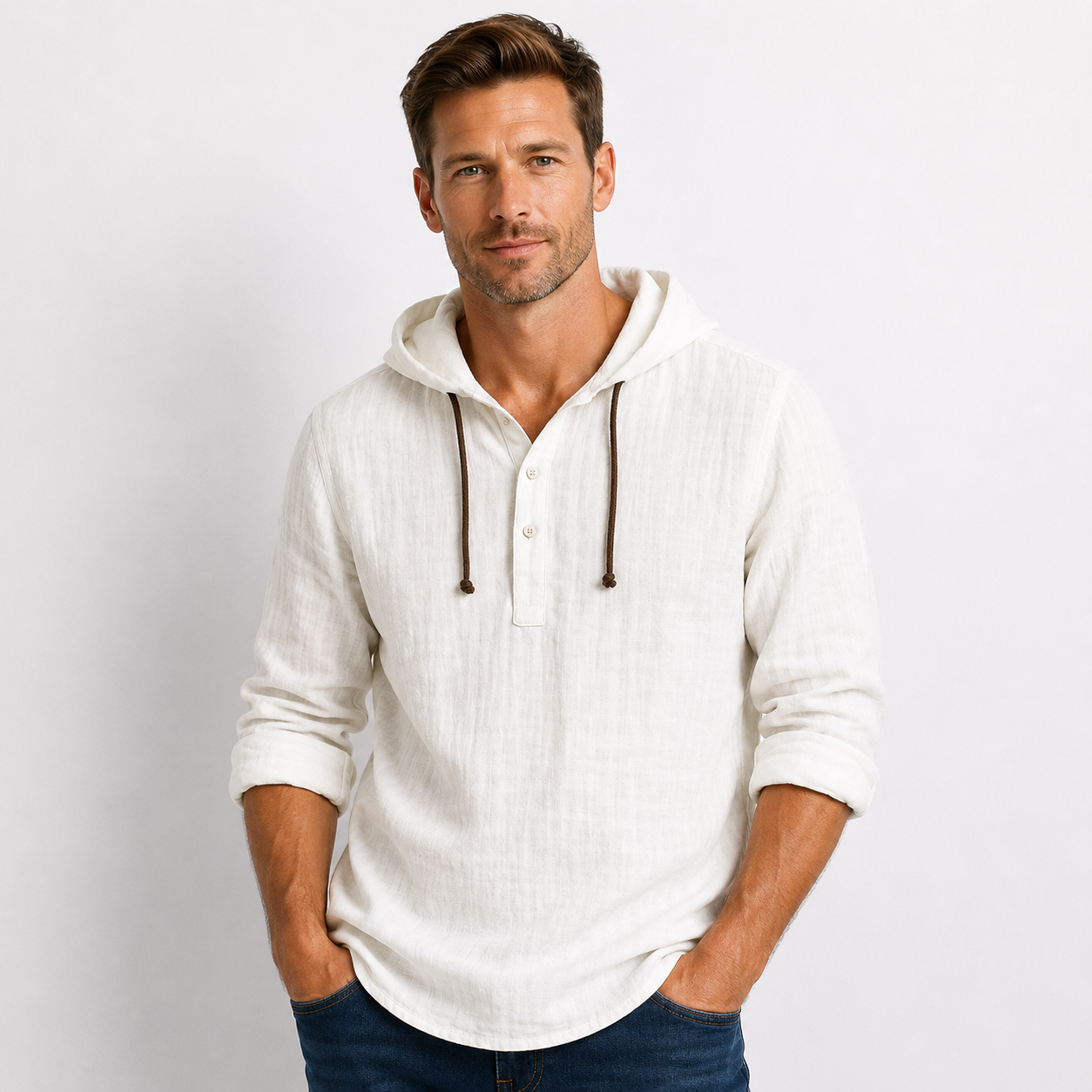 SIMONE™ - CAMICIA DA UOMO IN LINO