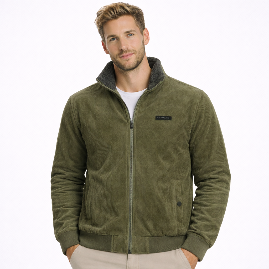 ANGELO™ | GIACCA IN VELLUTO A COSTE CON INTERNO IN PILE