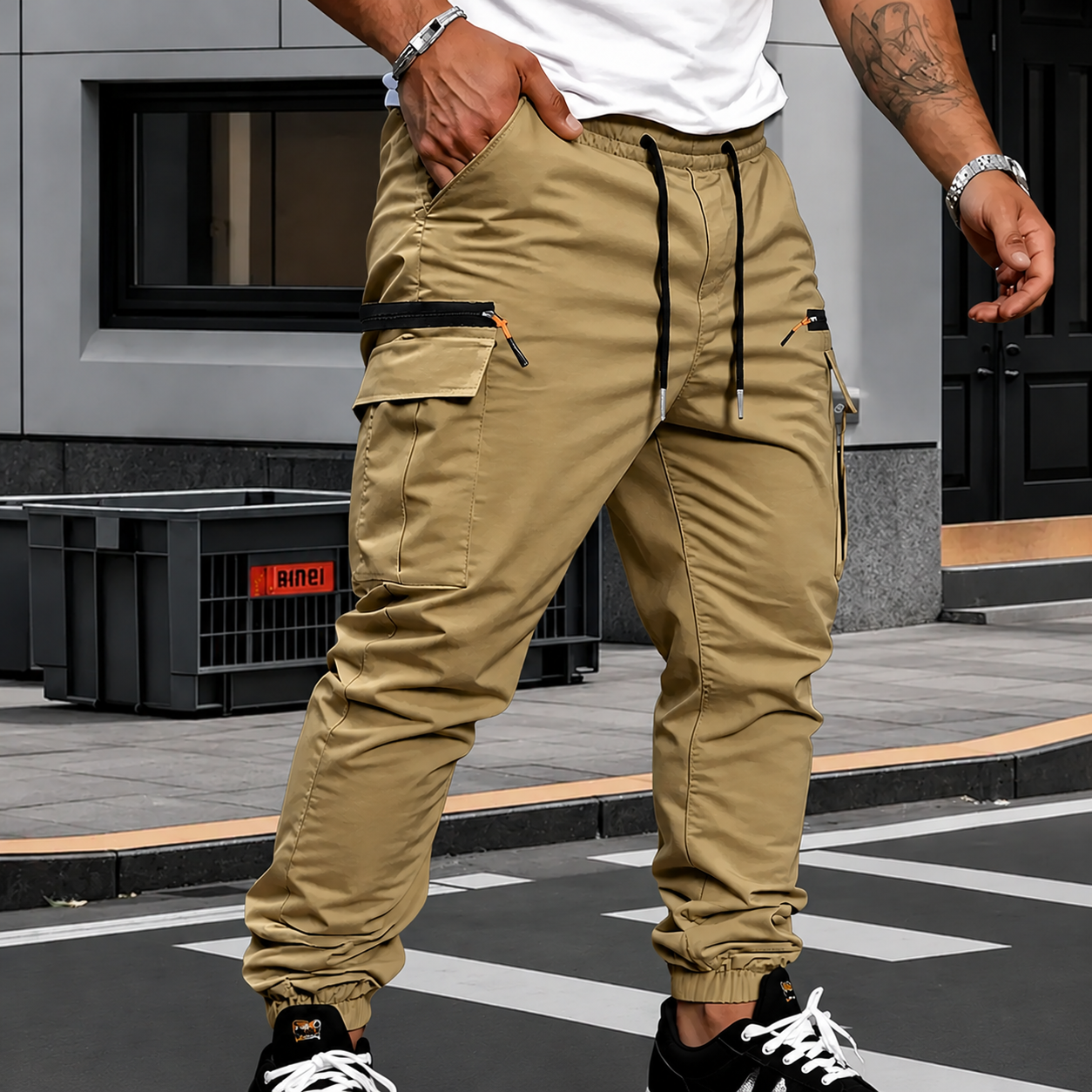 FRANCO™ | PANTALONI CARGO CON FONDO ELASTICIZZATO
