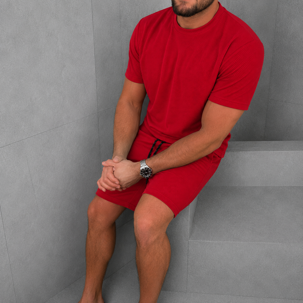 ROMANO™ | COMPLETO T-SHIRT E PANTALONCINI IN MESH TRASPIRANTE