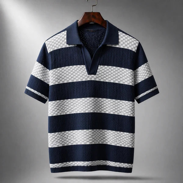 CLAUDIO™ | POLO IN MAGLIA A RIGHE BICOLORE