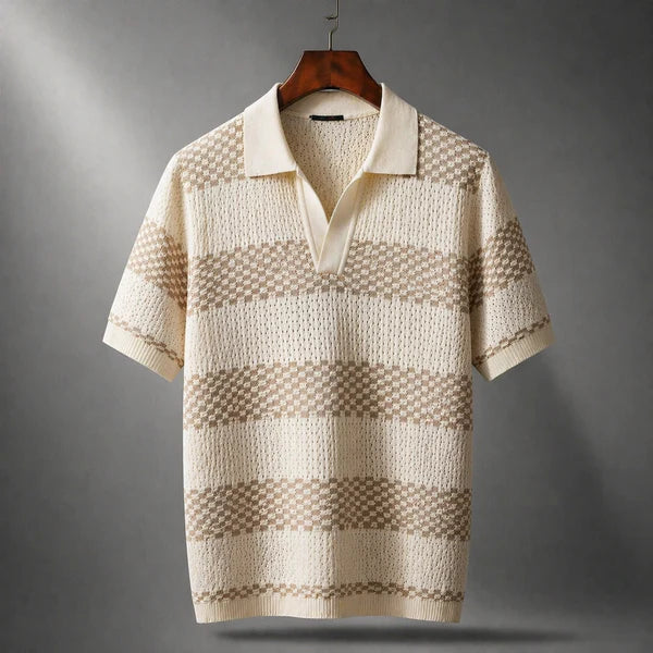 CLAUDIO™ | POLO IN MAGLIA A RIGHE BICOLORE