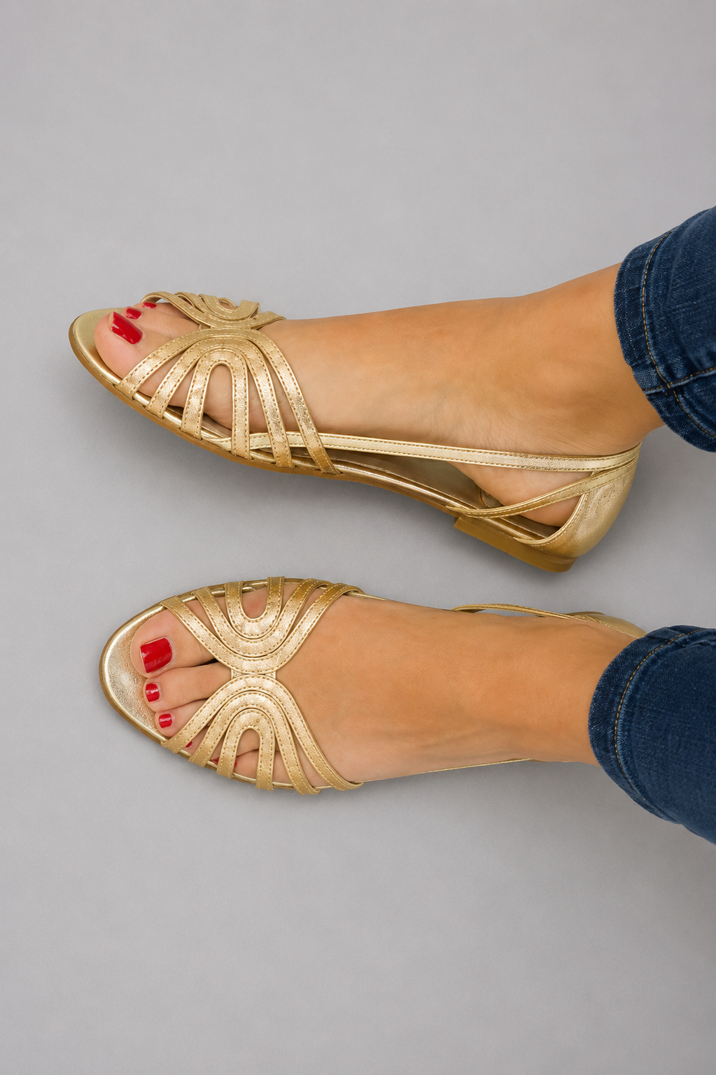RITA™ | SANDALI DORATI ELEGANTI ESTIVI