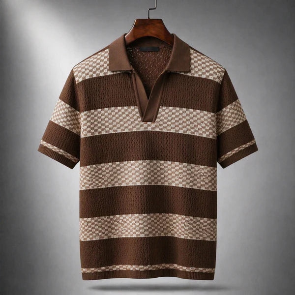 CLAUDIO™ | POLO IN MAGLIA A RIGHE BICOLORE