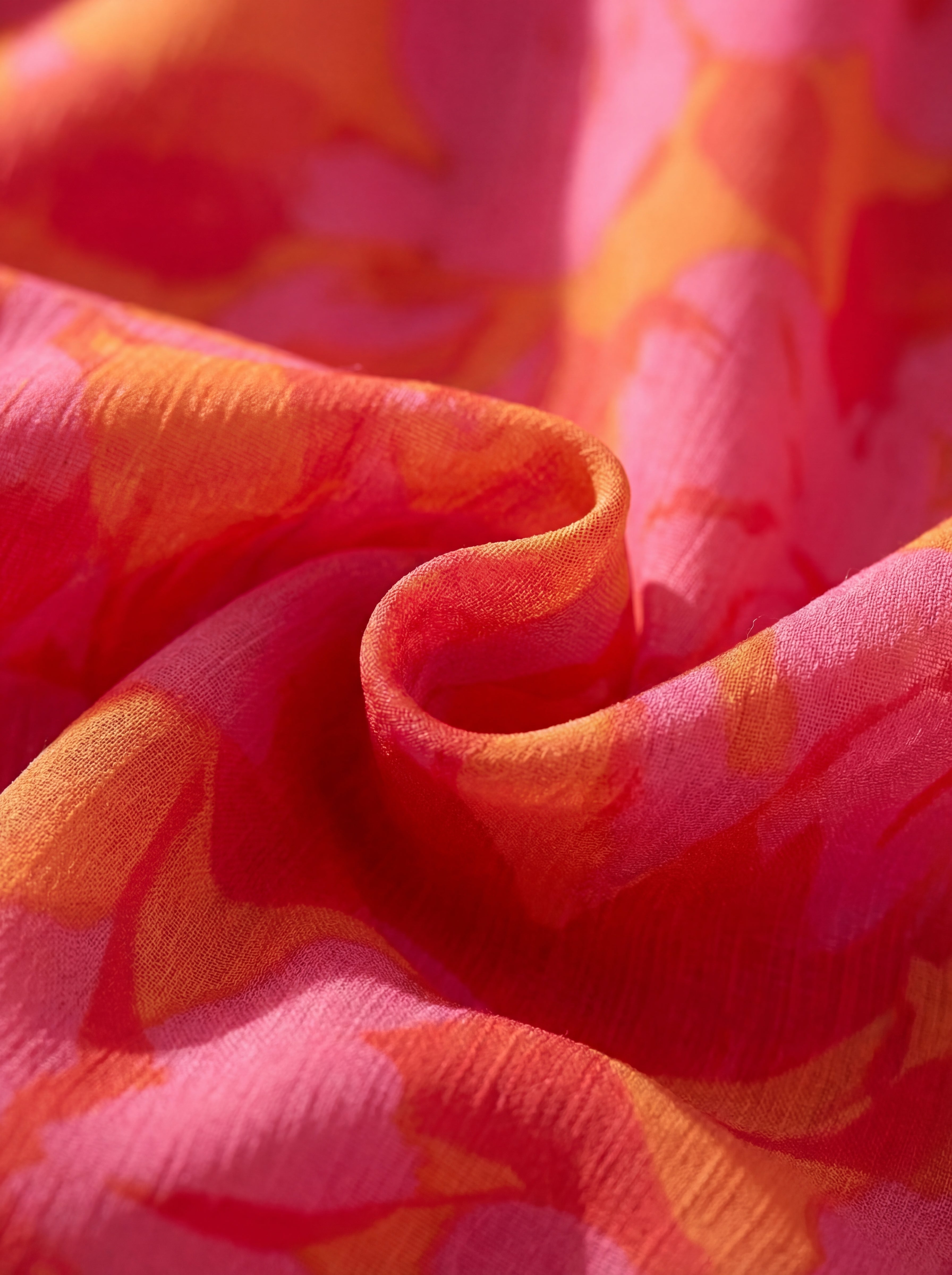 ILENIA™ | ABITO FLUIDO ROSA E ARANCIO