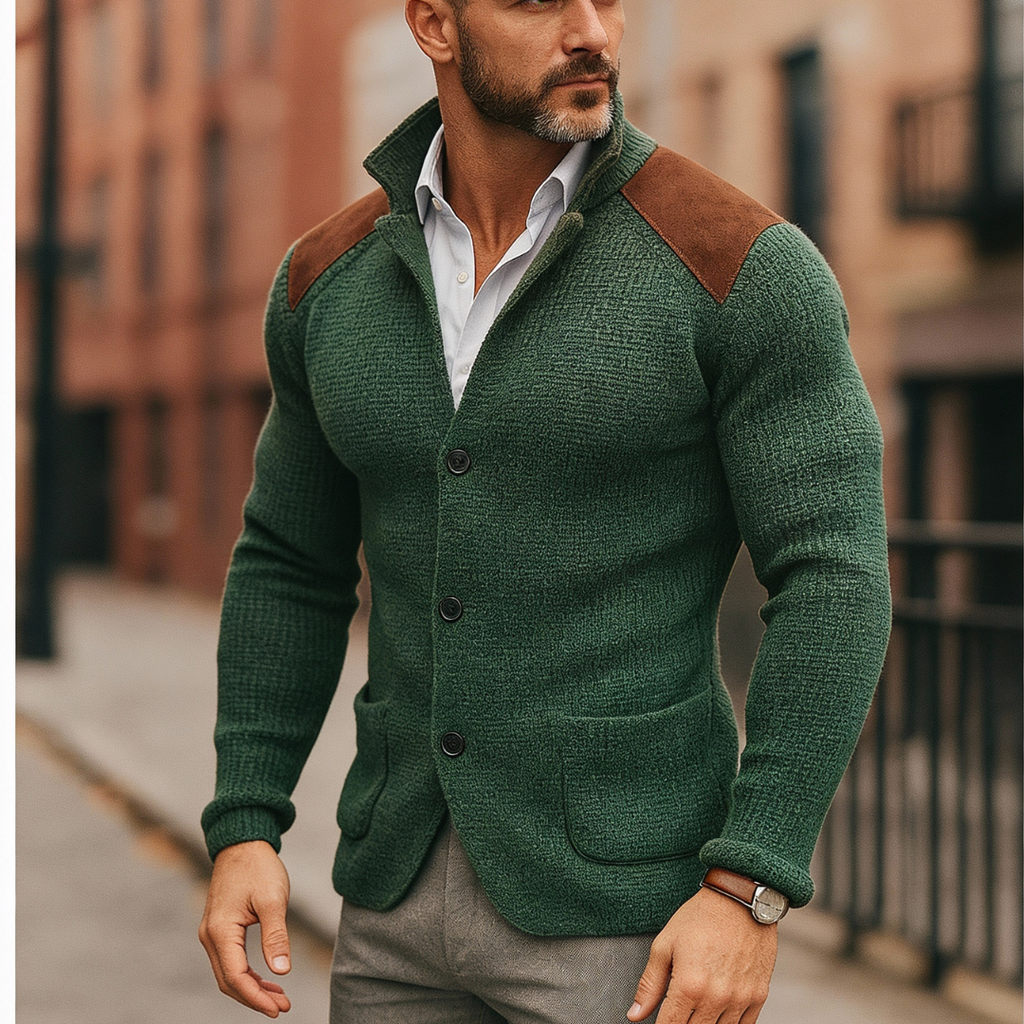 BRUNO™ | GIACCA IN MAGLIA STRUTTURATA CON FINITURA SARTORIALE