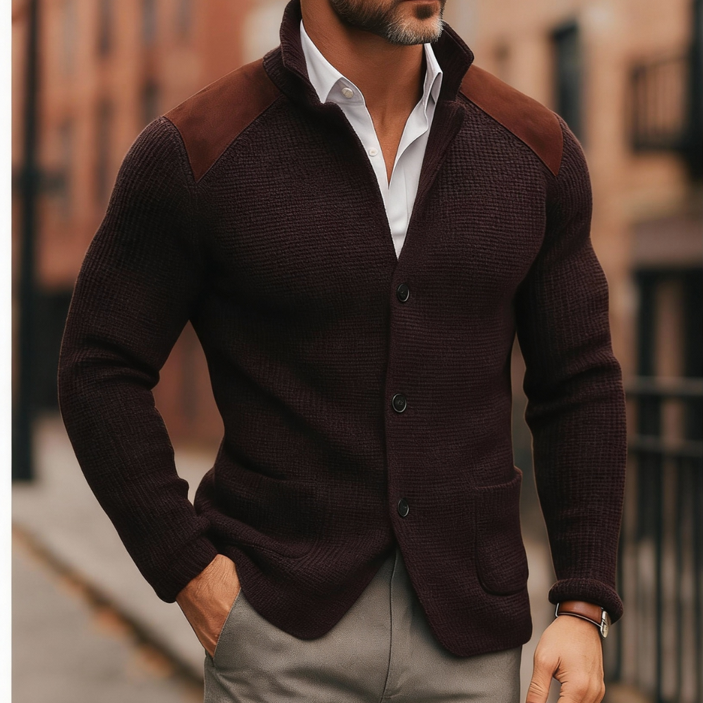 BRUNO™ | GIACCA IN MAGLIA STRUTTURATA CON FINITURA SARTORIALE