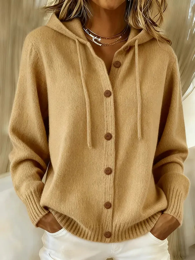 GRAZIELLA™ | CARDIGAN HOODIE CON BOTTONI