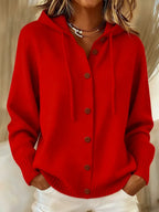 GRAZIELLA™ | CARDIGAN HOODIE CON BOTTONI