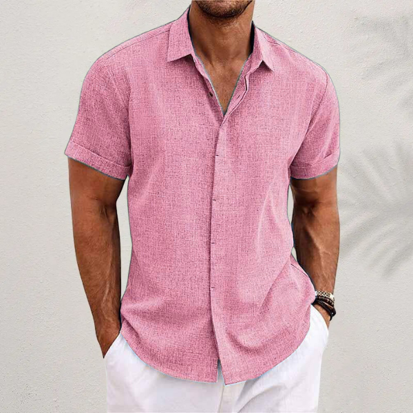 ANGELO™ | CAMICIA IN LINO A MANICHE CORTE