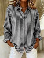 MARINA™ | CAMICIA A RIGHE CON BOTTONI