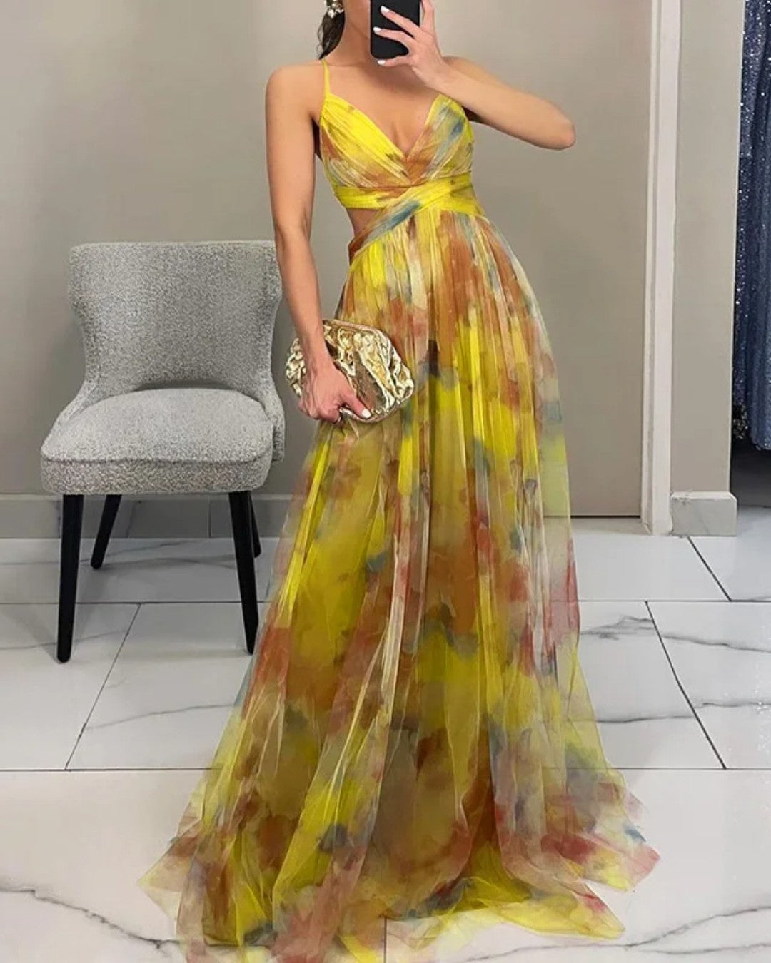 PENELOPE™ | ABITO MAXI IN SETA ELEGANTE