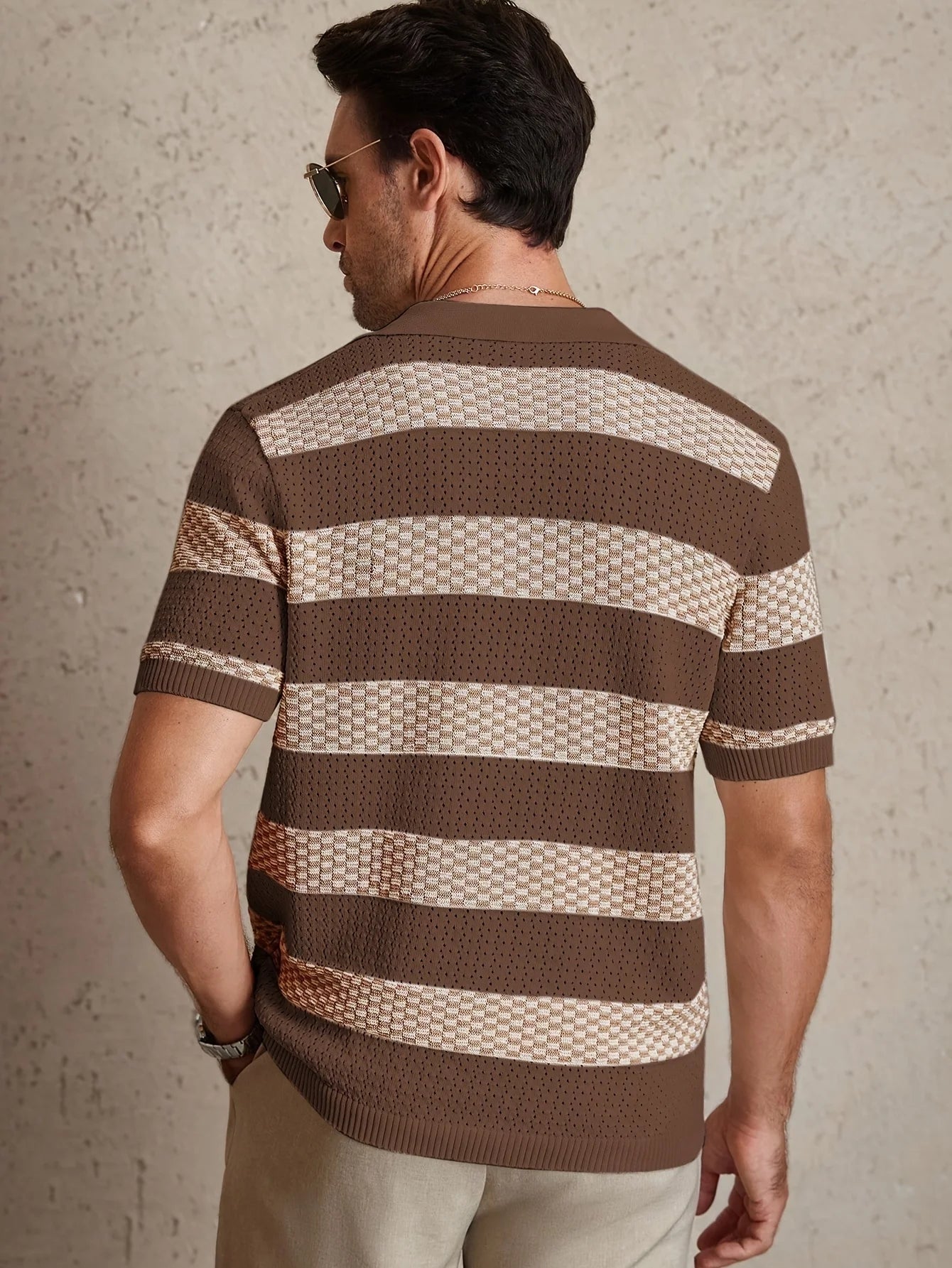 CLAUDIO™ | POLO IN MAGLIA A RIGHE BICOLORE