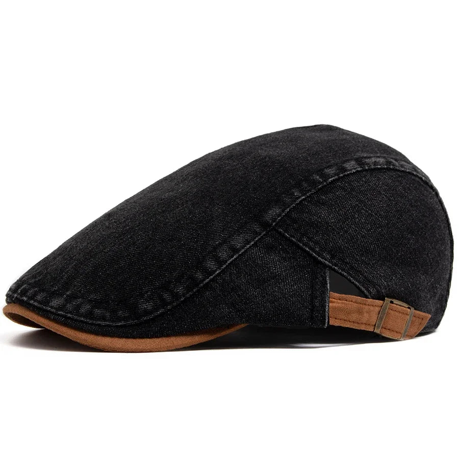 ENZO™ | BERRETTO CON VISIERA PIATTA IN DENIM, STILE RETRÒ