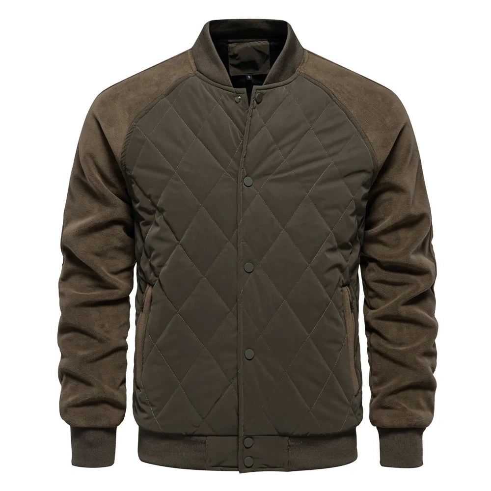 ALESSANDRO™ - GIACCA BOMBER PATCHWORK FODERATA IN PILE