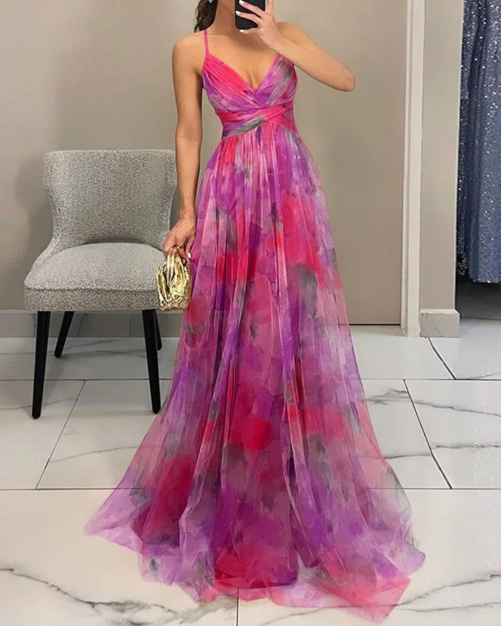 PENELOPE™ | ABITO MAXI IN SETA ELEGANTE