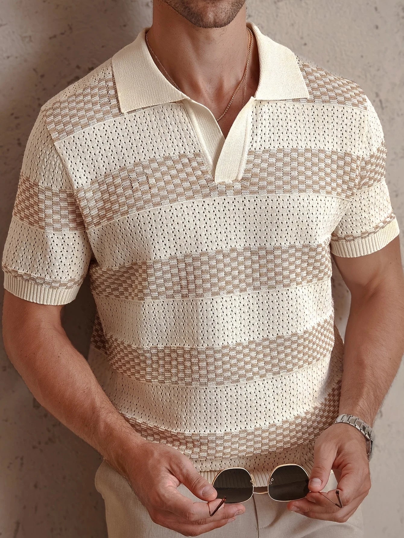 CLAUDIO™ | POLO IN MAGLIA A RIGHE BICOLORE