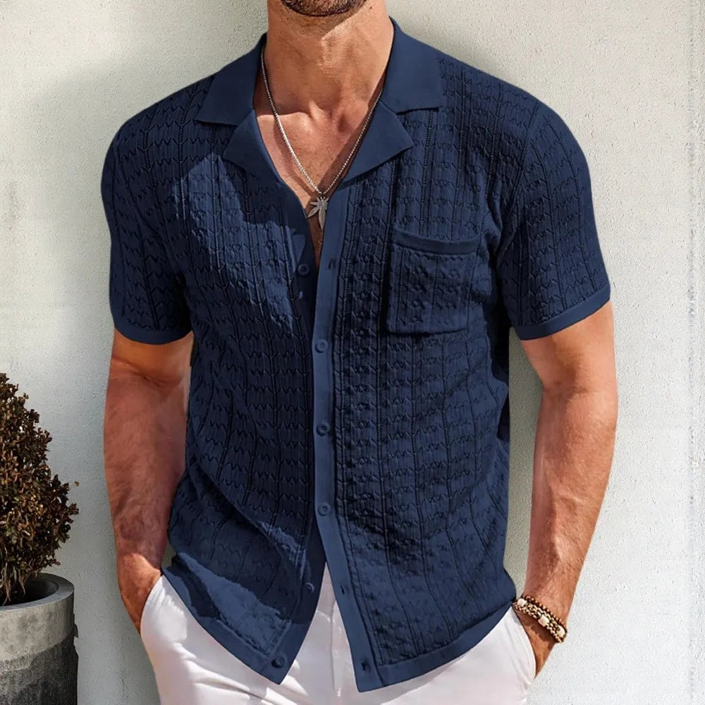 FRANCO™ | POLO IN MAGLIA CON COLLETTO CUBANO