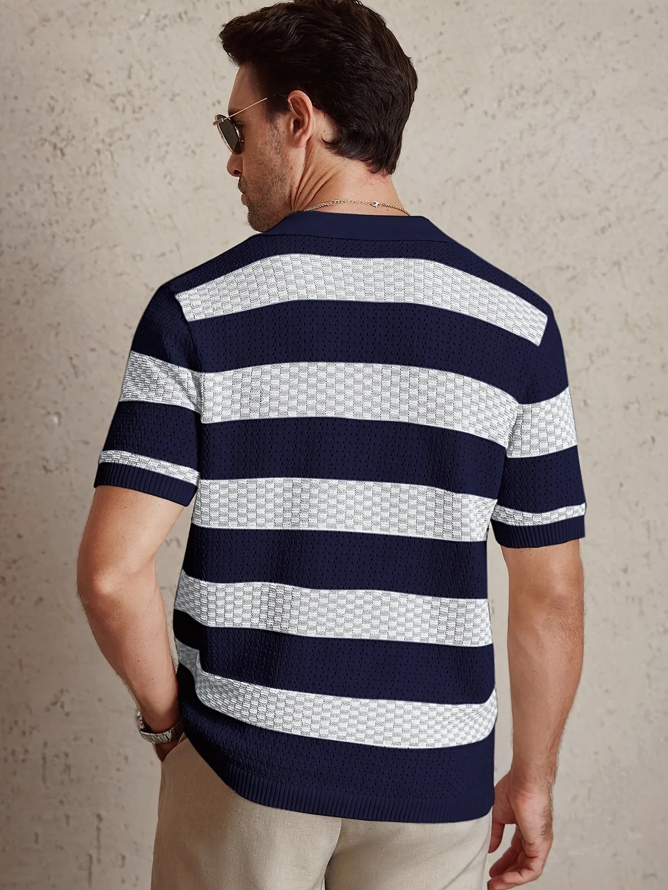 CLAUDIO™ | POLO IN MAGLIA A RIGHE BICOLORE