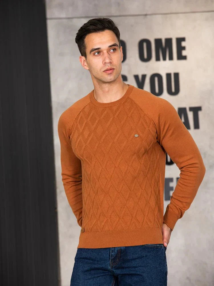 MASSIMO™ | MAGLIA CON FANTASIA A ROMBI
