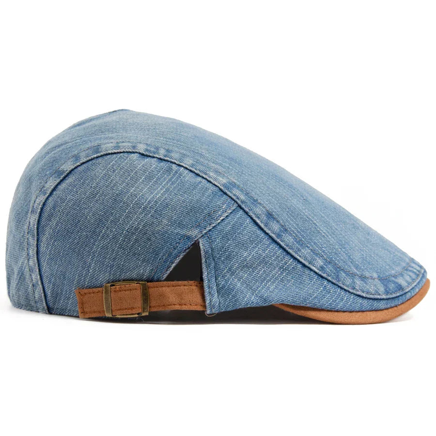 ENZO™ | BERRETTO CON VISIERA PIATTA IN DENIM, STILE RETRÒ