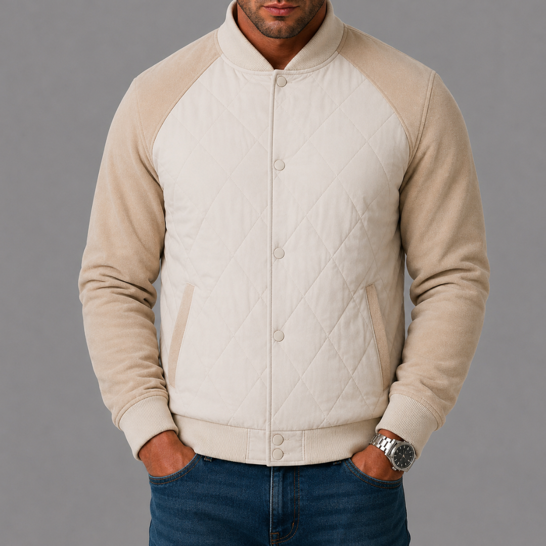 ALESSANDRO™ - GIACCA BOMBER PATCHWORK FODERATA IN PILE