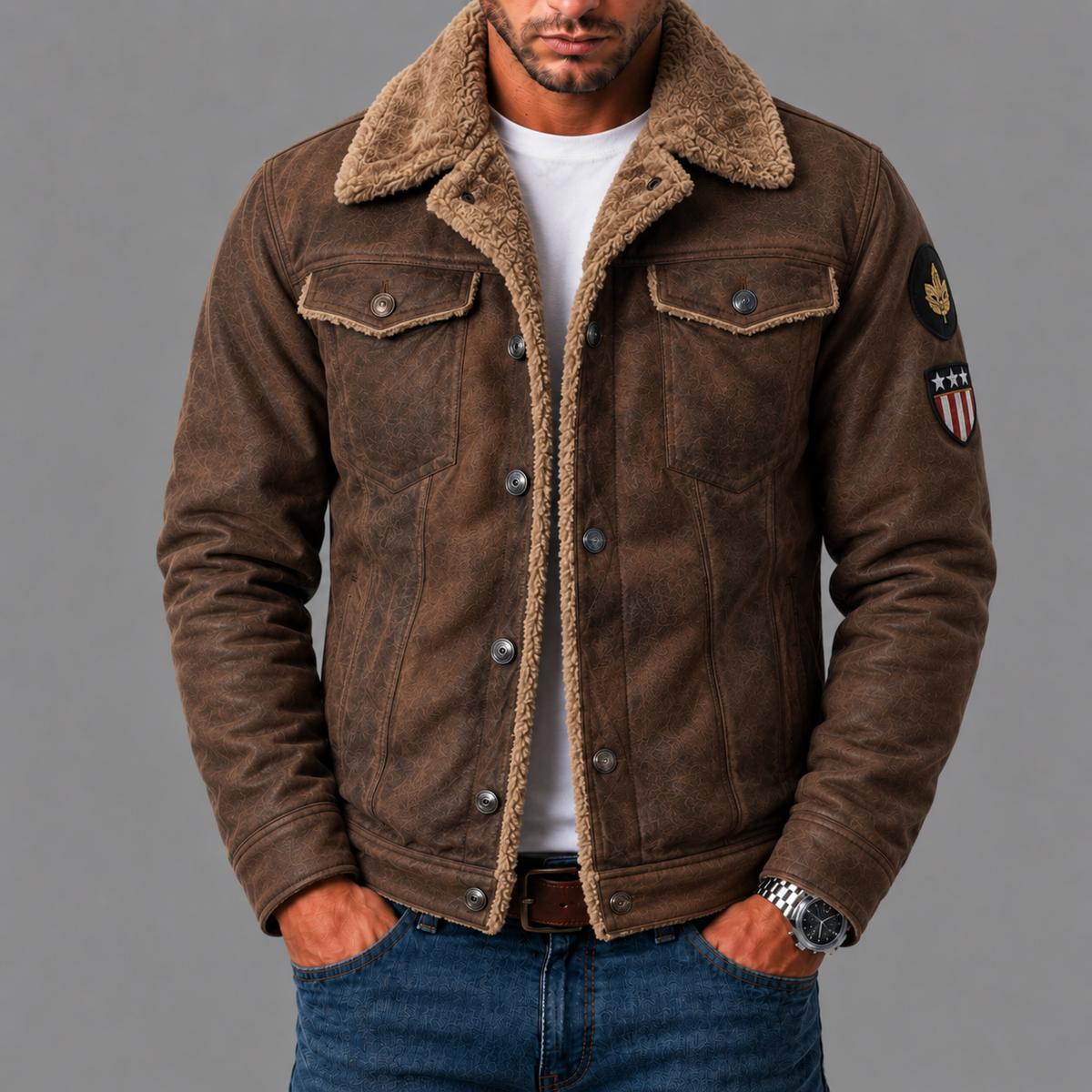 OSVALDO™ - GIACCA IN PELLE CON INTERNO IN PILE