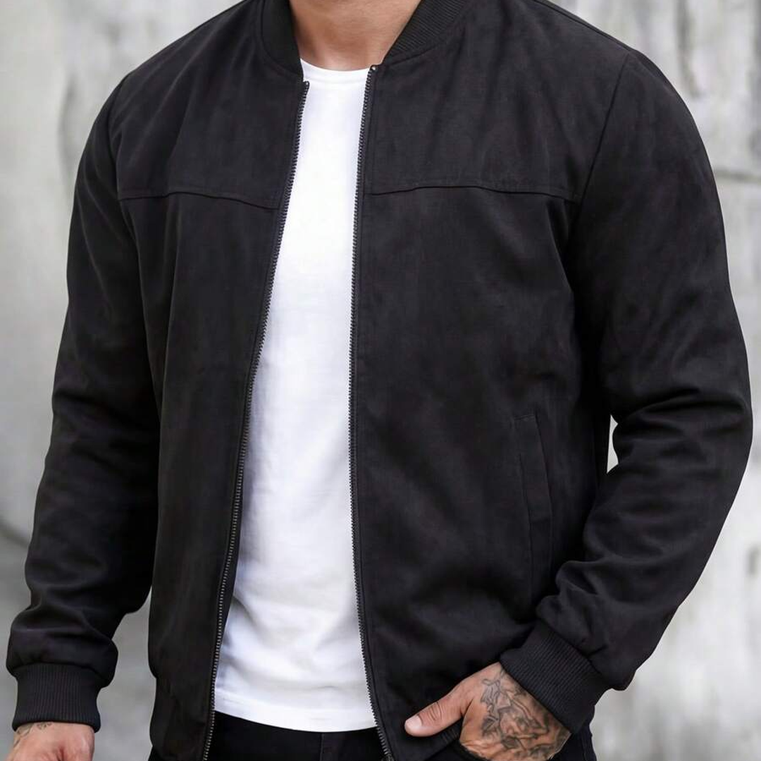BENEDETTO™ | GIACCA BOMBER IN SCAMOSCIATO
