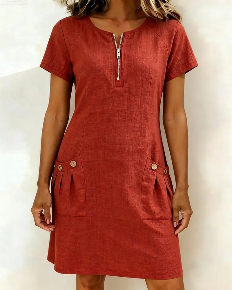 DAFNE™ | ABITO IN COTONE-LINO ELEGANZA QUOTIDIANA