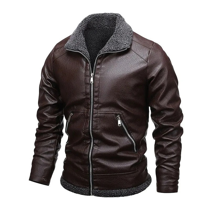 GIACINTO™ - GIACCA IN PELLE CON INTERNO FELPATO